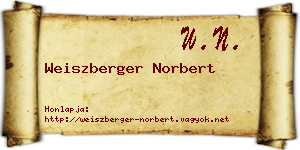 Weiszberger Norbert névjegykártya